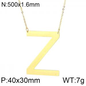 SS Gold-Plating Necklace - KN26356-K