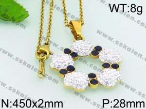 SS Gold-Plating Necklace - KN26523-K