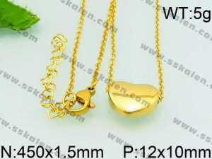 SS Gold-Plating Necklace - KN26616-Z