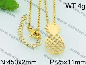 SS Gold-Plating Necklace - KN26762-K