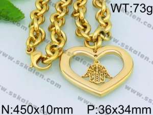 SS Gold-Plating Necklace - KN26829-Z