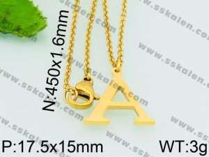 SS Gold-Plating Necklace - KN26962-Z