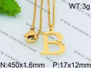 SS Gold-Plating Necklace - KN26963-Z