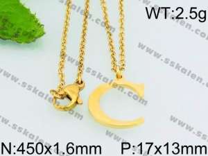 SS Gold-Plating Necklace - KN26964-Z
