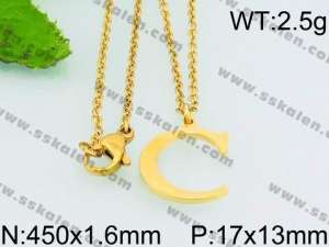 SS Gold-Plating Necklace - KN26964-Z