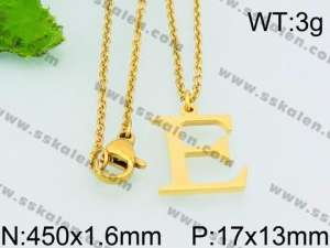 SS Gold-Plating Necklace - KN26966-Z