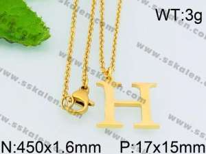 SS Gold-Plating Necklace - KN26969-Z