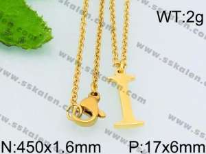 SS Gold-Plating Necklace - KN26970-Z