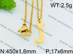 SS Gold-Plating Necklace - KN26971-Z