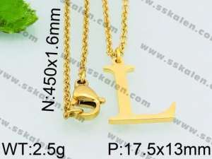 SS Gold-Plating Necklace - KN26973-Z
