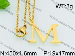 SS Gold-Plating Necklace - KN26974-Z