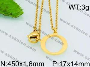SS Gold-Plating Necklace - KN26976-Z