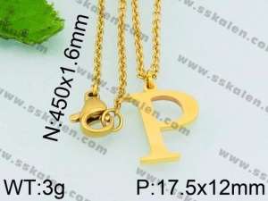 SS Gold-Plating Necklace - KN26977-Z