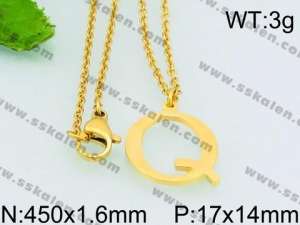 SS Gold-Plating Necklace - KN26978-Z
