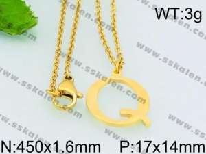 SS Gold-Plating Necklace - KN26978-Z