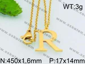 SS Gold-Plating Necklace - KN26979-Z