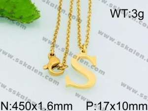 SS Gold-Plating Necklace - KN26980-Z