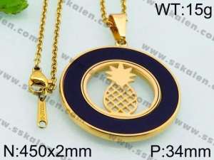 SS Gold-Plating Necklace - KN27893-K