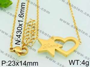 SS Gold-Plating Necklace - KN27944-JE