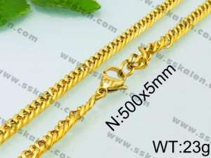 SS Gold-Plating Necklace - KN28125-Z