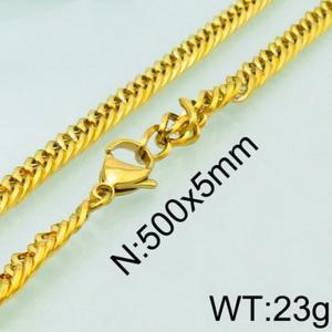 SS Gold-Plating Necklace - KN28125-Z