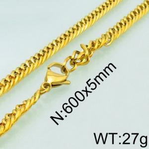 SS Gold-Plating Necklace - KN28126-Z