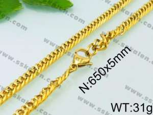 SS Gold-Plating Necklace - KN28127-Z