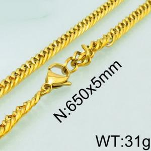 SS Gold-Plating Necklace - KN28127-Z