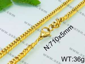 SS Gold-Plating Necklace - KN28128-Z