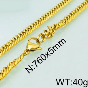 SS Gold-Plating Necklace - KN28129-Z