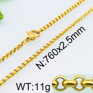 Staineless Steel Small Gold-plating Chain - KN28145-Z