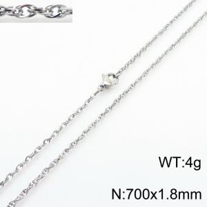 700x1.8mm Link Silver Chains Wholesale Necklace Stainless Steel Rope Chain Necklace Jewelry - KN282059-Z