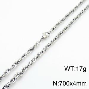 700x4mm Fashion Stainless Steel Necklace Silver - KN282143-Z