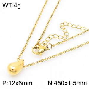 Stainless steel droplet necklace - KN282210-Z