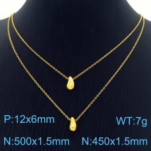Stainless steel droplet necklace - KN282214-Z