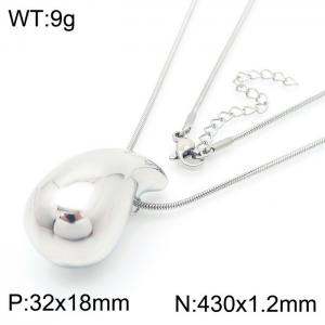 Plated Water Drop Chunky Necklace Fashion Jewelry Teardrop Snake Chain Women's Necklaces - KN282293-KFC