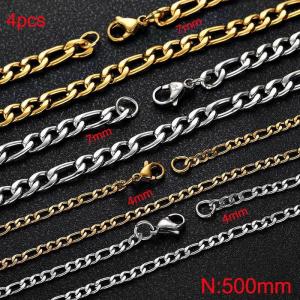 SS Gold-Plating Necklace - KN282372-Z
