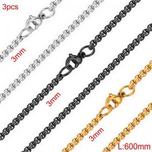 SS Gold-Plating Necklace - KN282664-Z