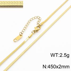 Stainless steel blade chain necklace - KN282898-Z