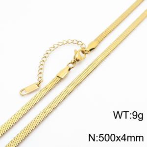 Stainless steel blade chain necklace - KN282919-Z