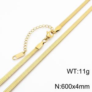 Stainless steel blade chain necklace - KN282921-Z