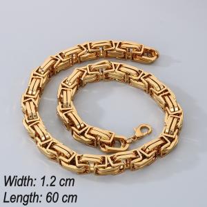 SS Gold-Plating Necklace - KN283016-JG