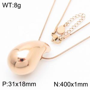 SS Rose Gold-Plating Necklace - KN283091-KFC