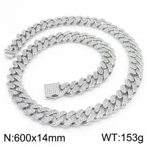 Stainless Steel Stone Necklace - KN283129-MZOZ
