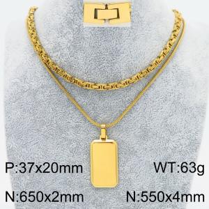 SS Gold-Plating Necklace - KN283138-KFC
