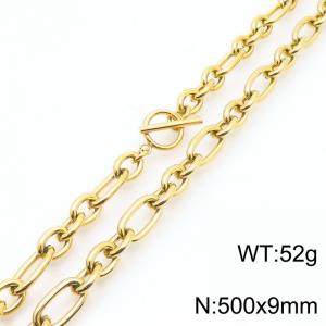 Stainless steel O-chain necklace - KN283467-KFC