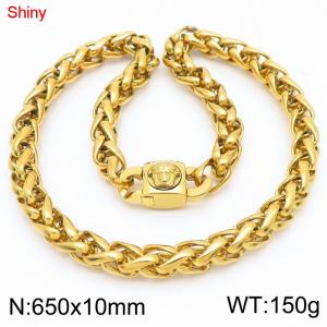 SS Gold-Plating Necklace - KN283508-Z