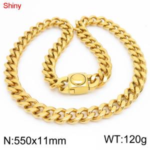 SS Gold-Plating Necklace - KN283527-Z