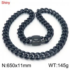 Stainless Steel Black-plating Necklace - KN283543-Z