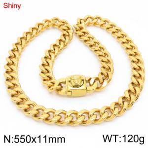 SS Gold-Plating Necklace - KN283548-Z